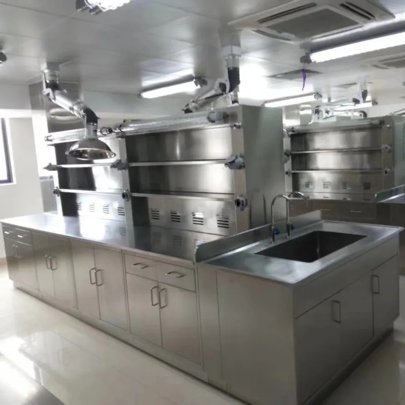 Metal laboratwa Casework ak Labe ban ak tèt asye pur